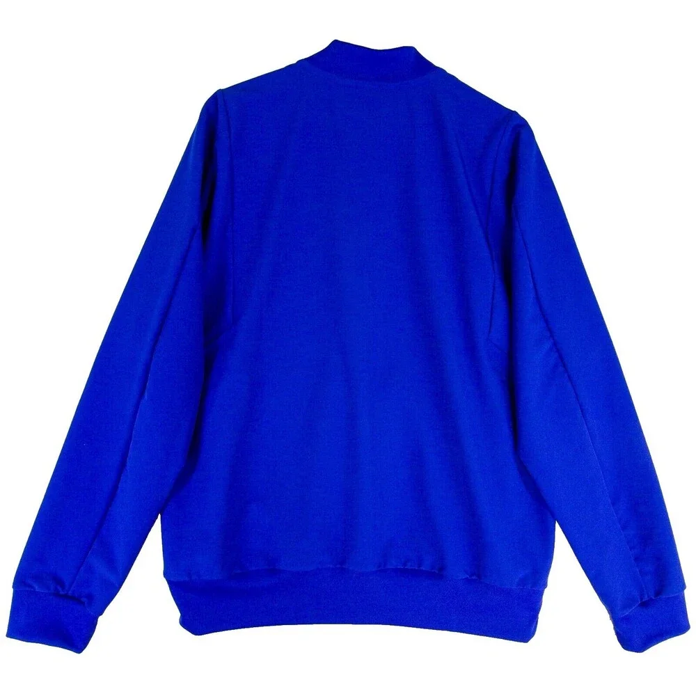 Adidas Kansas Jayhawks KU Players Jacket Full Zip Logo Men's Size Medium Blue
